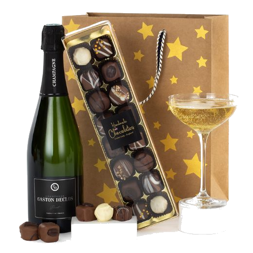 vh hampers champagne and chocolates
