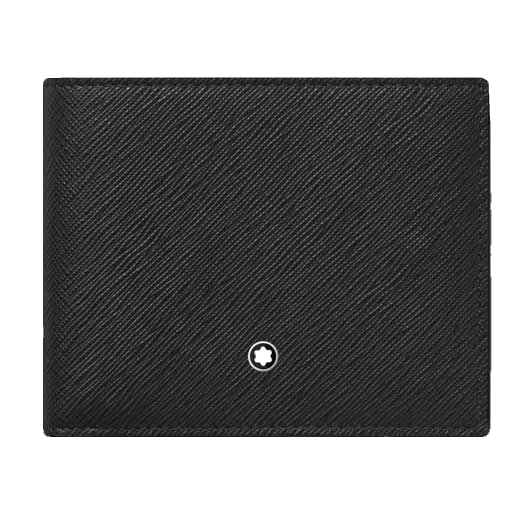 This Montblanc Leather wallet is made from a black textured print.