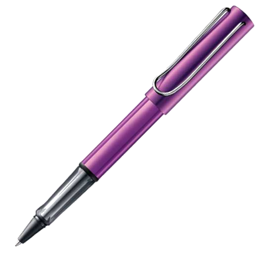 This LAMY rollerball pen is part of the AL-star collection and is made in a Lilac colour.