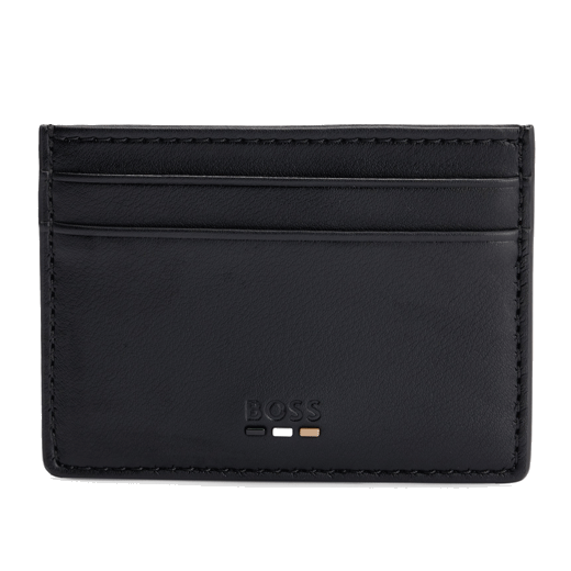 This BOSS Ray 4CC Faux Leather Card Holder is made with faux leather that has a smooth finish.