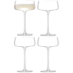 lsa metropolitan set of 4 champagne saucers empty