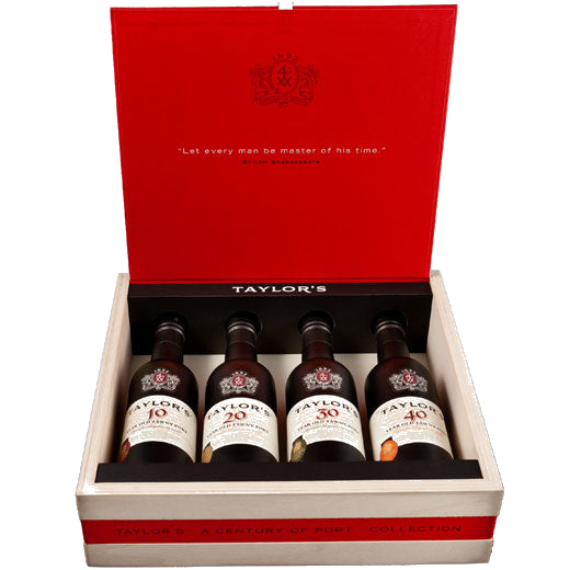 This is the Taylor's Century Pack of Tawny Port 4 x 37.5cl Bottles.