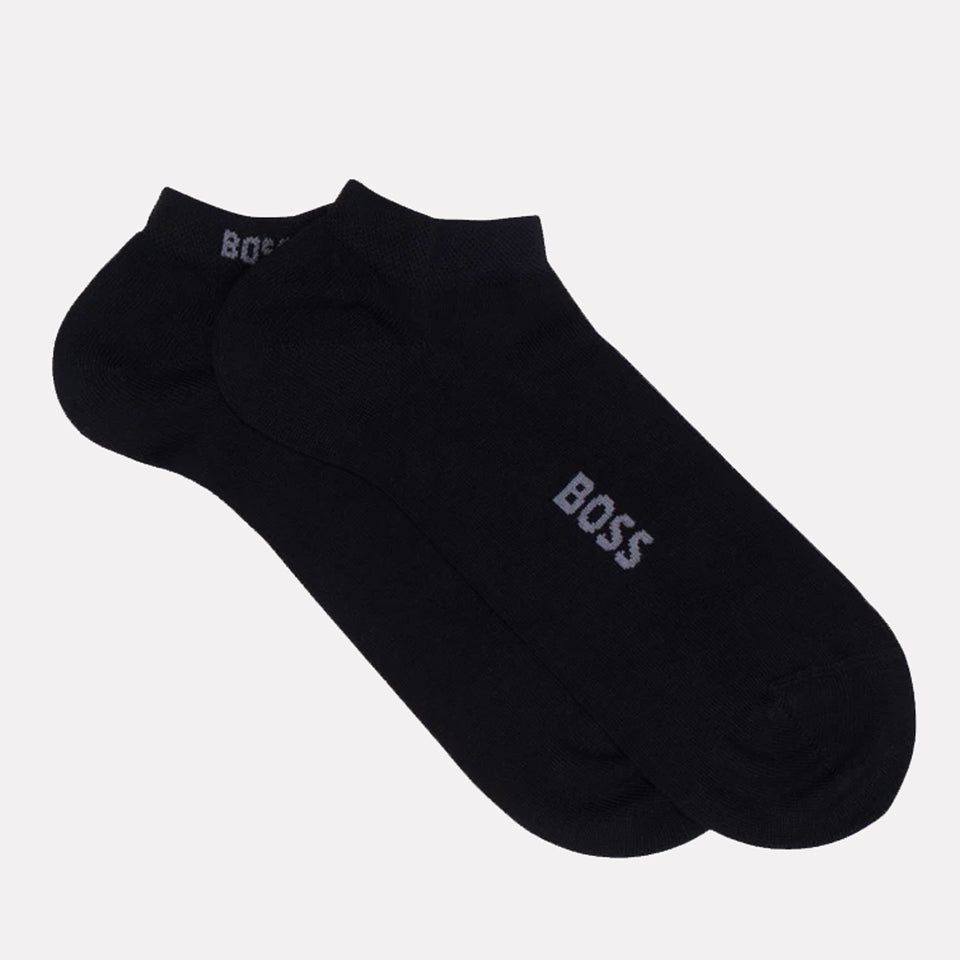 This pair of BOSS socks come with the logo stitched into them.