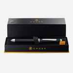 This CROSS Tech3+ Satin Black and Chrome Multi-Function Pen is made out of black lacquer with polished chrome trims.