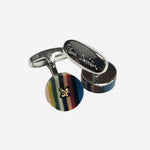 This pair of Paul Smith cufflinks come with the brand name engraved onto the back.