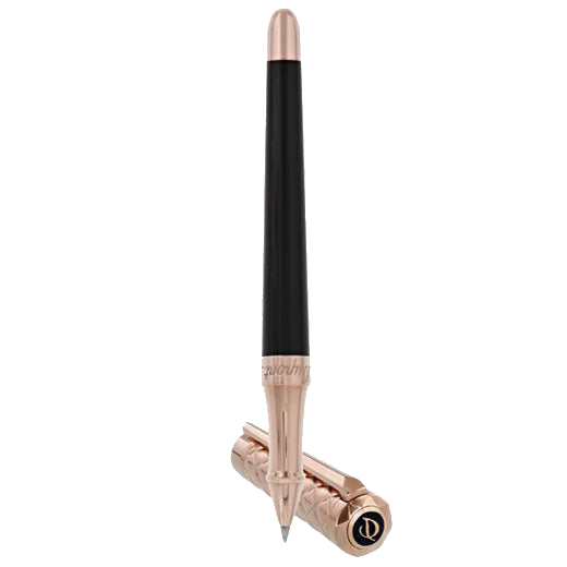 s t dupont paris liberte black pink gold rollerballpen