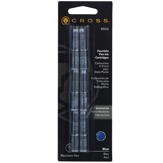 Cross Blue Standard Ink Cartridges - pack of 6.