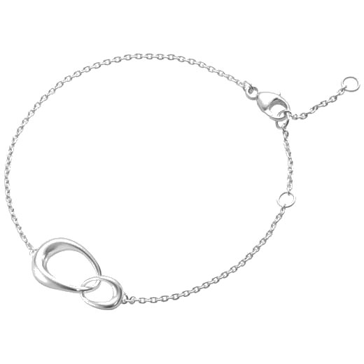 This is the Georg Jensen Sterling Silver Offspring Interlocking Bracelet.