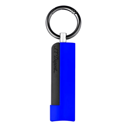 This Neon Blue Cigar Cutter Keyring by S.T. Dupont has a split ring for keys so you can easily keep your essentials together.