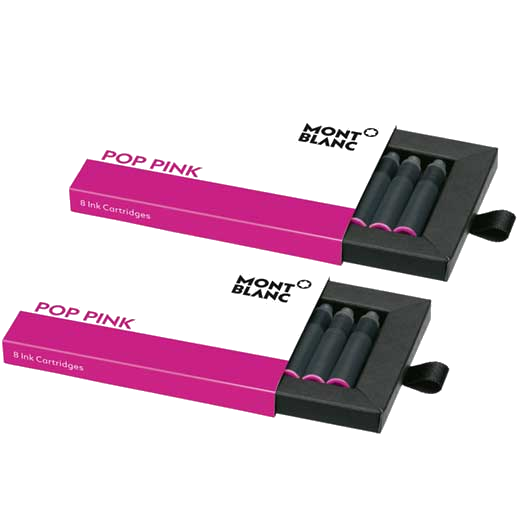 These are the Montblanc Pop Pink Ink Cartridges.