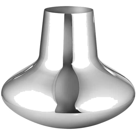 georg jensen large stainless steel koppel vase