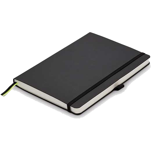 This is the LAMY Black A5 Softcover Ruled Notebook.