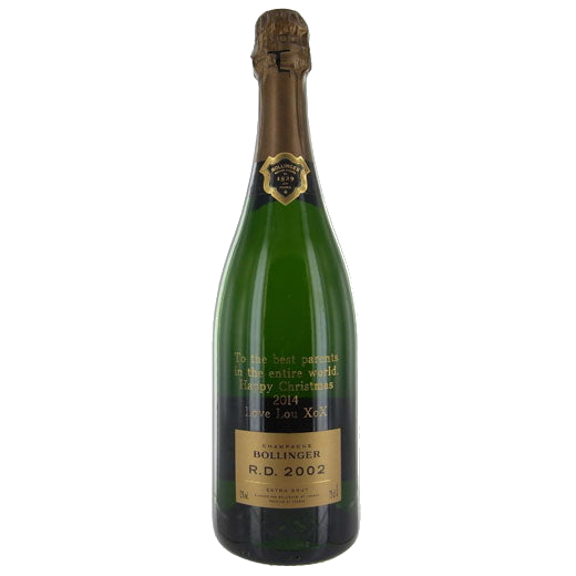 Wheelers Luxury Gifts specialise in engraving onto bottles.