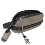 tumi brown alpha bravo signal sling bag luggage tag