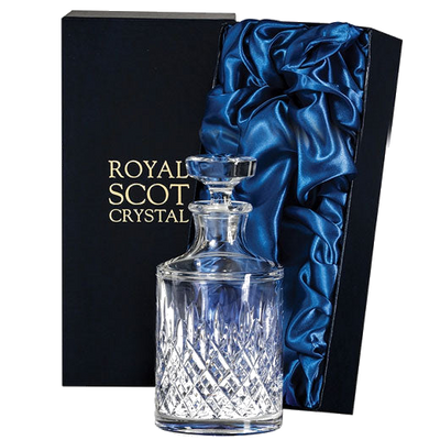 royal scot crystal london single malt round spirit decanter 50cl packaging