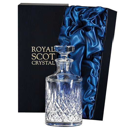 royal scot crystal london single malt round spirit decanter 50cl packaging