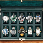 wolf 1834 green analog shift vintage 8 piece watch box lifestyle 2