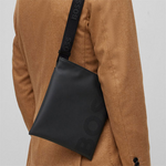 boss goodwin black faux leather envelope bag model