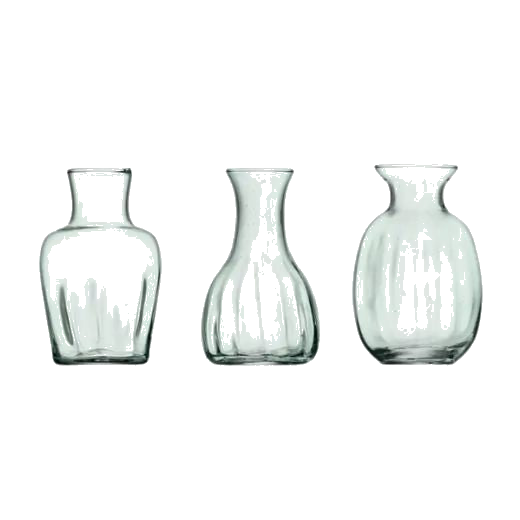 This Mia Mini Recycled Glass Vase Trio 11cm by LSA is made out of 100% recycled mouth blown glass and is perfect for popping your fave flowers in.