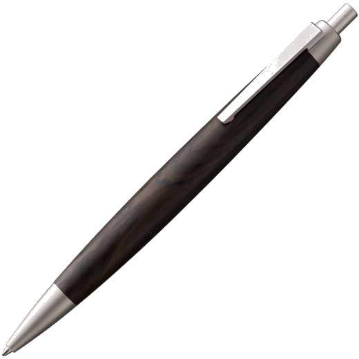 This is the LAMY Black Grenadilla Wood 2000 Ballpoint Pen.