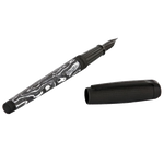 s t dupont paris line d large dark storm fountain pen flat