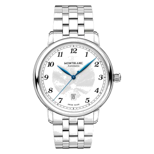 The case of this Montblanc watch has been made from stainless steel.