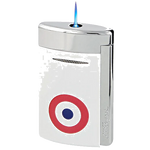 s t dupont paris white rosette minijet lighter flame