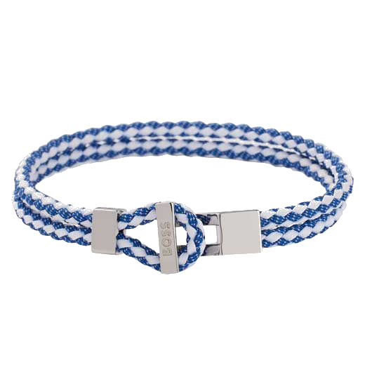 blue braided boss bracelet