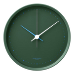 This Koppel Matte Green 22cm Wall Clock by Georg Jensen is made out of stainless steel and ABS.