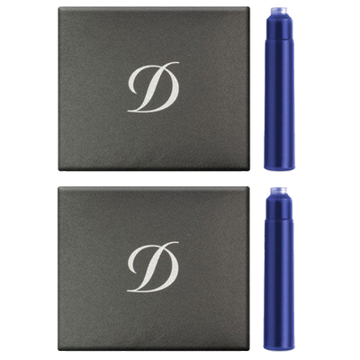 s t dupont paris royal blue ink cartridges