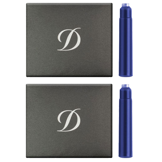 s t dupont paris royal blue ink cartridges