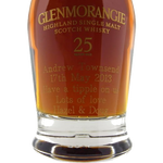 glenmorangie 25yo whisky birthday bottle engraving roman outline font d594c65c1316bf171b14bd4669c91a74