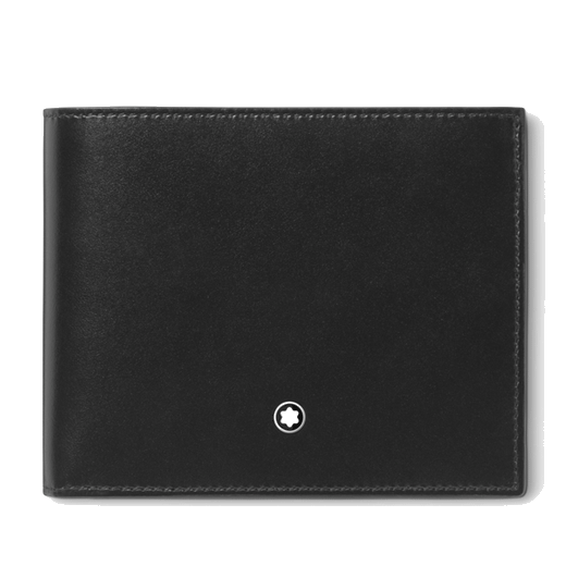 Montblanc's Meisterstück 10CC Leather Wallet with Coin Case is made out of smooth leather in plain black.