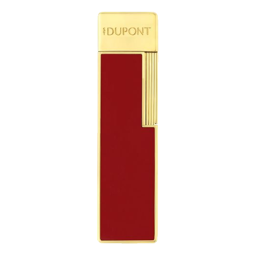This Twiggy Lampone Lacquer & Gold Lighter by S.T. Dupont is made from lacquer with a metal base that is gold plated.