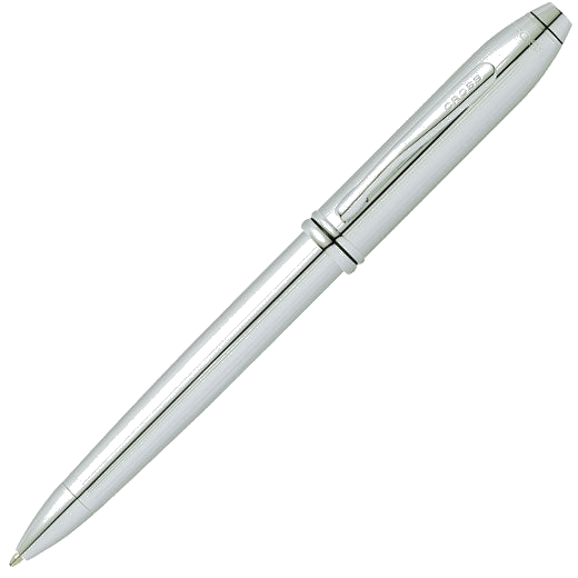 Cross Townsend Lustrous Chrome ballpoint pen with Lustrous Chrome appointments.