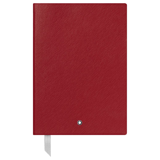 The Montblanc fine stationery red A5 lined notebook.