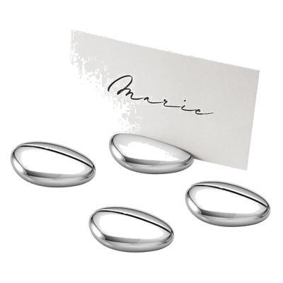 georg jensen sky stainless steel 4 pcs table card holders