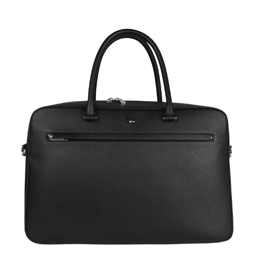 This Grained Faux Leather Ray Holdall Bag by BOSS is made out of a blend of recycled and virgin polyurethane with polyester.
