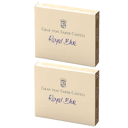 These are the Graf von Faber-Castell Royal Blue Ink Cartridges 2 x Pack of 6.