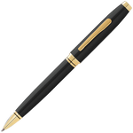 cross coventry black lacquer gold trim ballpoint pen