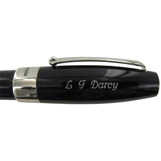 Montegrappa pen with personalised cap engravement.