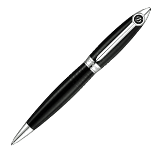 S.T. Dupont Streamline Matt Black Ballpoint pen.