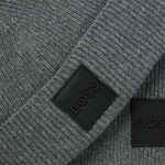 boss grey scarf and hat set