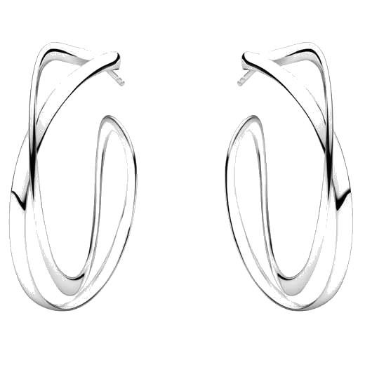 These are the Large Georg Jensen Sterling Silver Infinity Earhoops.