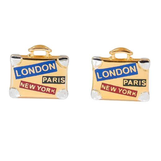This pair of Paul Smith 'London, Paris, New York' Suitcase Cufflinks makes a great gift for anyone who loves to travel and is constantly flying to new places.