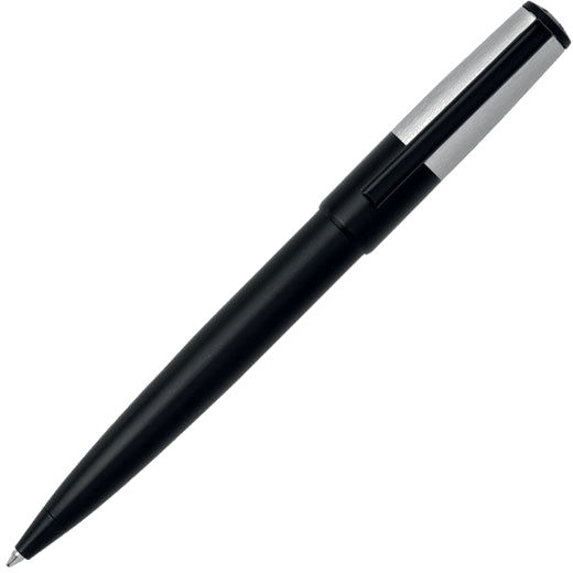 This Black & Chrome Gear Minimal Ballpoint Pen has been designed by Hugo Boss.