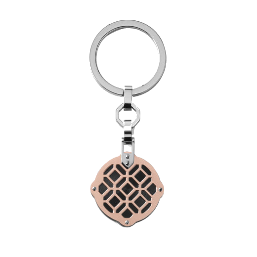 Montegrappa Filigree two tone Key Ring in Rose Gold and Stainless Steel.