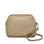 1 dukes place stone leather medium ziptop cross body bag 110669