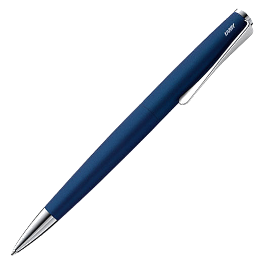 The LAMY blue lacquered ballpoint pen in the Studio collection.