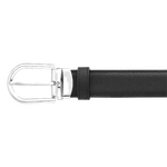 montblanc bussiness line 30mm reversible belt with horseshoe buckle grainy